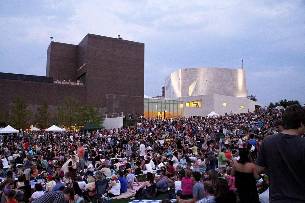 Visitors at the Walker Art Center