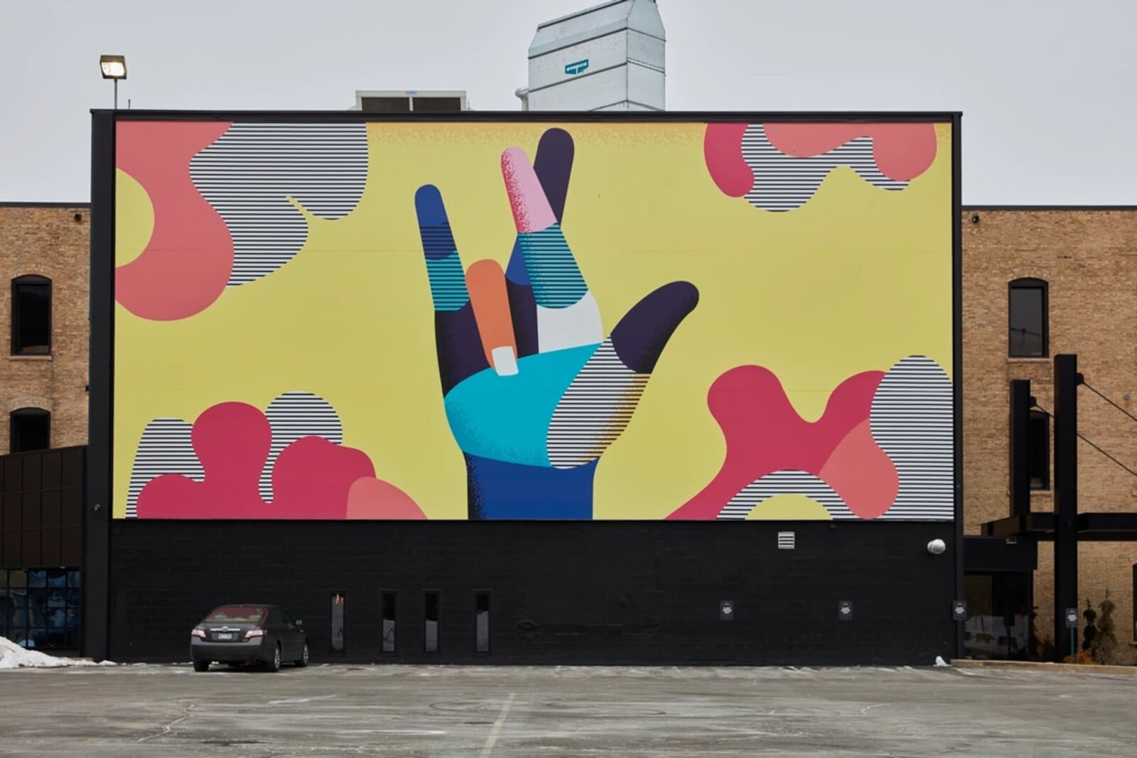 A public-art mural in downtown Minneapolis