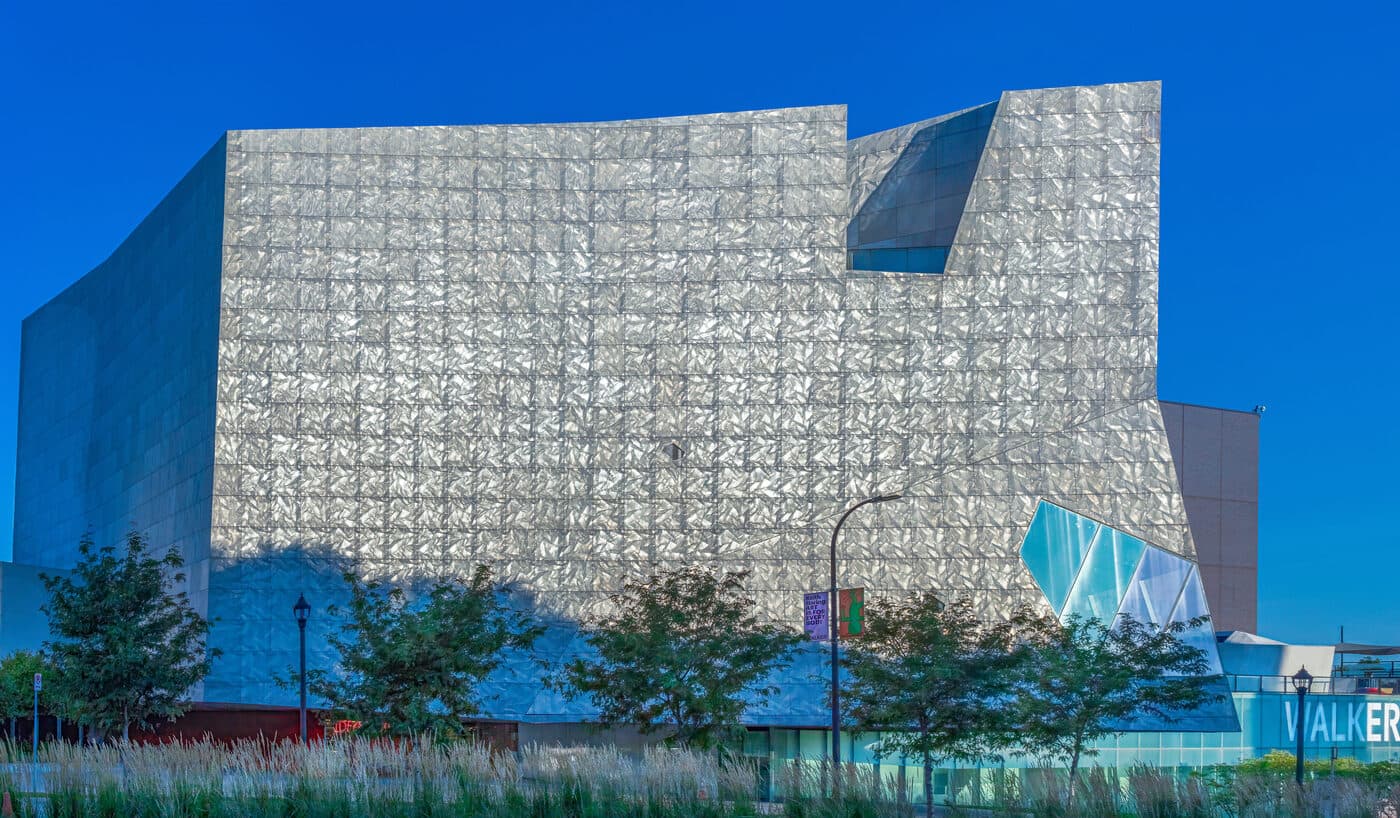The Walker Art Center exterior, an example of its striking architecture
