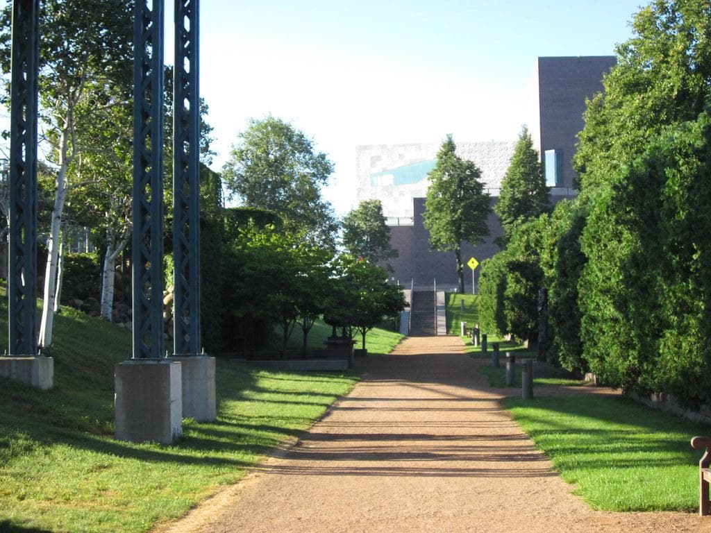 Accessible paths in the sculpture garden