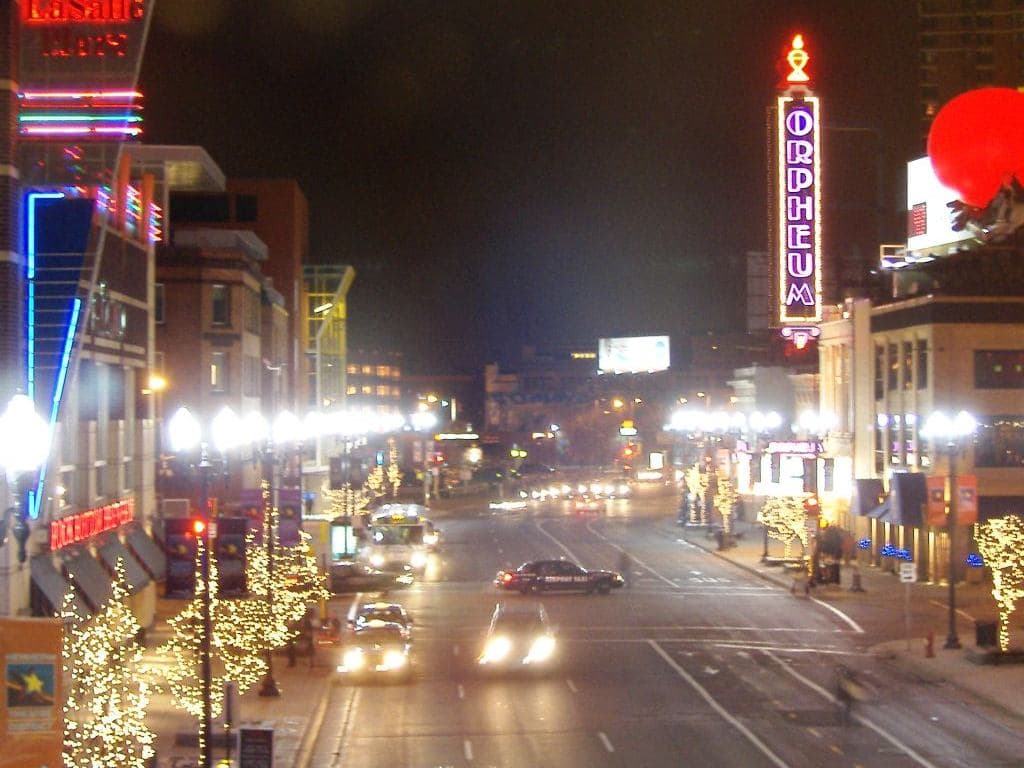 The Hennepin Avenue commercial corridor in Minneapolis