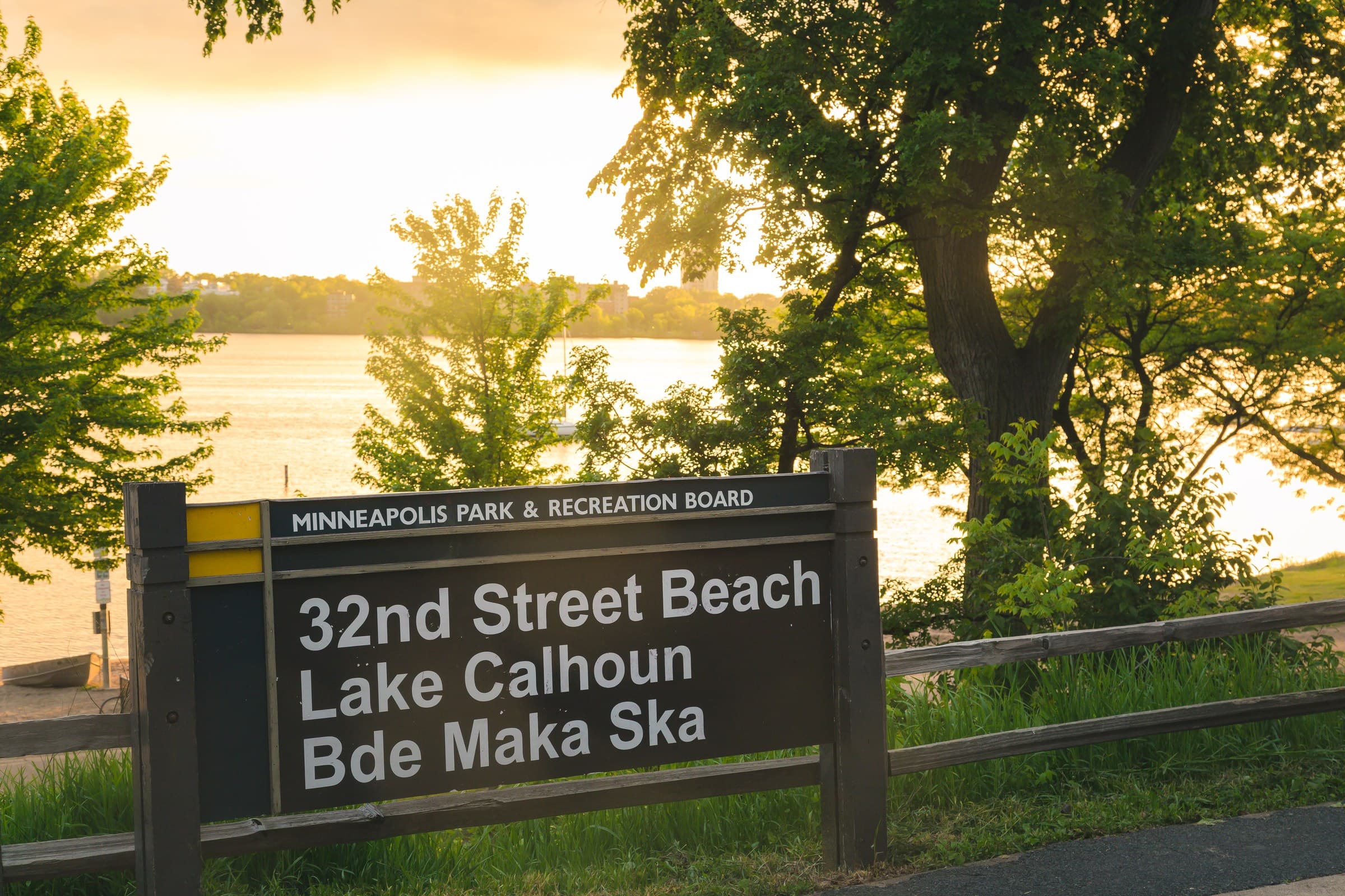 The beach at Bde Maka Ska in Minneapolis