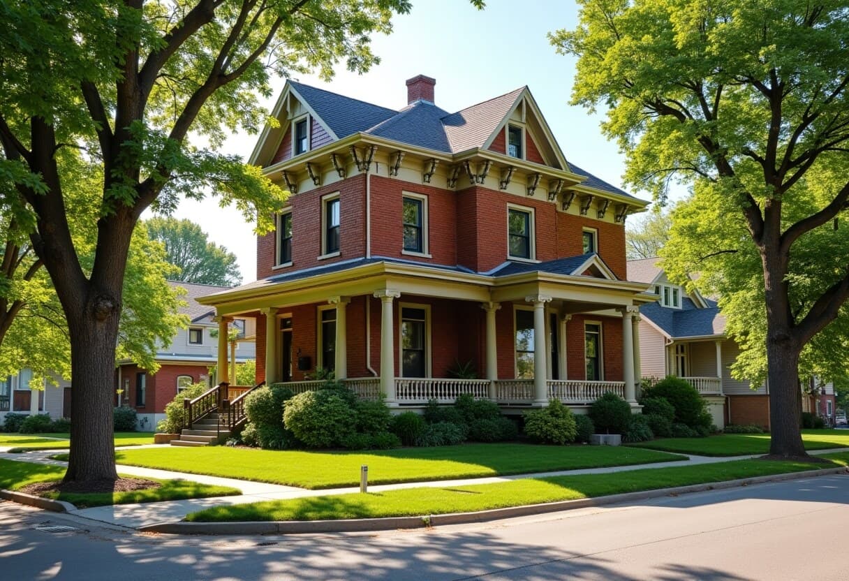 A historic Victorian house on a tree-lined Lowry Hill street, Minneapolis